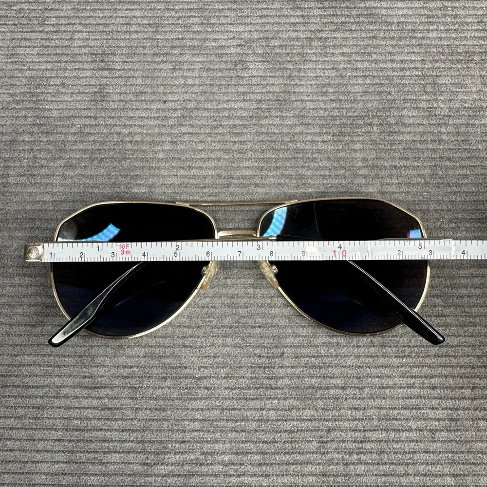 Marc Jacobs Gold Aviator Y2K Sunglasses Blue Green Mirror Lens 050561-907 Italy